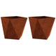 Vidaxl plantenbak 2 pcs roestig 40 x 40 x 40 cm cortenstaal