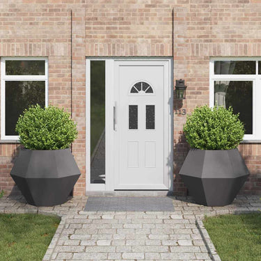 Vidaxl plantenbak 2 pcs zwart 100 x 100 x 80 cm staal