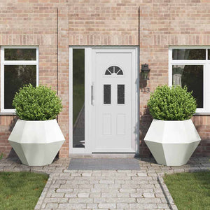 Vidaxl plantenbak 2 pcs wit 100 x 100 x 80 cm staal
