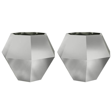 Vidaxl plantenbak 2 pcs zilver 100 x 100 x 80 cm gegalvaniseerd staal