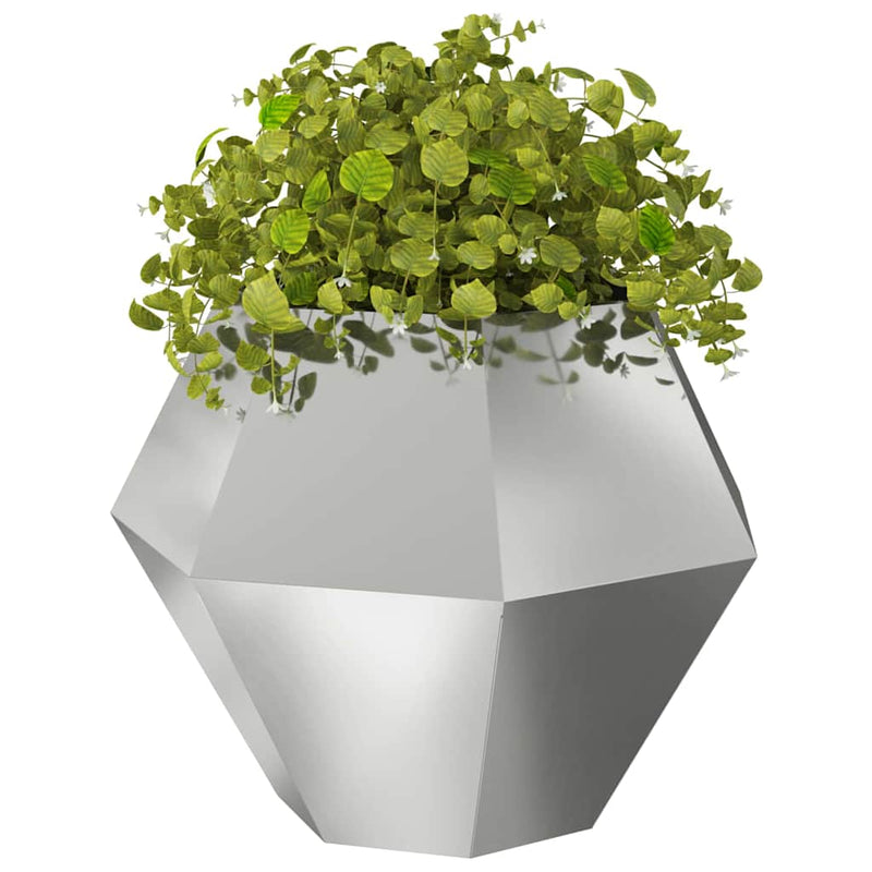 Afbeelding laden in galerijviewer, Vidaxl plantenbak 2 pcs zilver 100 x 100 x 80 cm gegalvaniseerd staal

