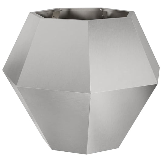Vidaxl plantenbak zilver 75 x 75 x 60 cm roestvrij staal