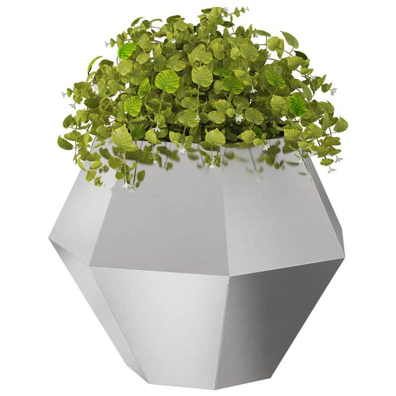 Afbeelding laden in galerijviewer, Vidaxl plantenbak zilver 75 x 75 x 60 cm roestvrij staal
