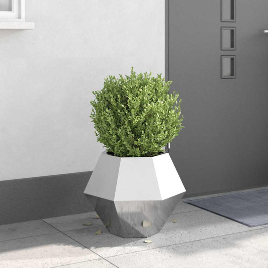 Vidaxl plantenbak zilver 50 x 50 x 40 cm roestvrij staal