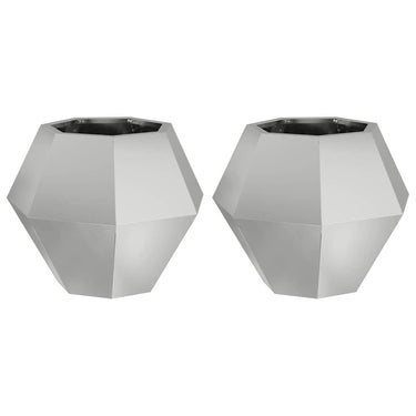 Vidaxl plantenbak 2 pcs zilver 50 x 50 x 40 cm gegalvaniseerd staal