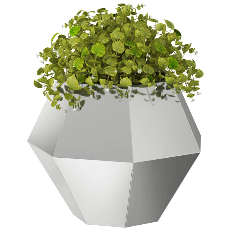 Afbeelding laden in galerijviewer, Vidaxl plantenbak 2 pcs zilver 50 x 50 x 40 cm gegalvaniseerd staal
