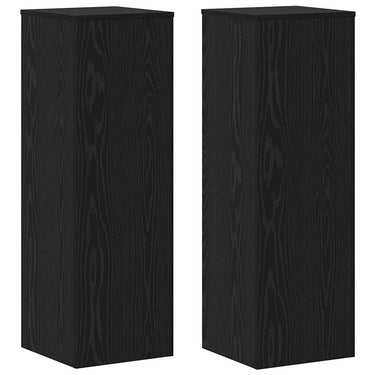 Vidaxl plantenstandaard 2 pcs zwart eiken 33 x 33 x 100 cm