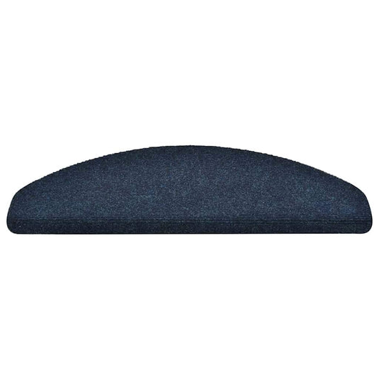 Vidaxl trapmatten zelfklevend 20 stuks 65x21x4 cm marineblauw halfrond groot