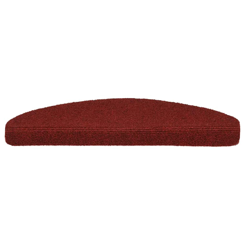 Afbeelding laden in galerijviewer, Vidaxl trapmatten zelfklevend 30 stuks 65x21x4 cm bordeaux rood halfrond groot
