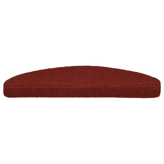 Vidaxl trapmatten zelfklevend 30 stuks 65x21x4 cm bordeaux rood halfrond groot
