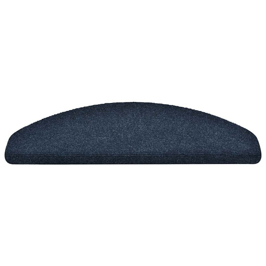 Vidaxl trapmatten zelfklevend 30 stuks 65x21x4 cm marineblauw halfrond groot