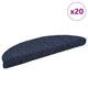 Vidaxl trapmatten zelfklevend 20 stuks 56x17x3 cm blauw halfrond