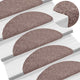Vidaxl trapmatten zelfklevend 30 stuks 56x17x3 cm lichtbruin halfrond