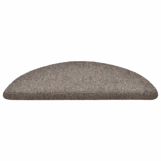 Vidaxl trapmatten zelfklevend 30 stuks 56x17x3 cm beige halfrond