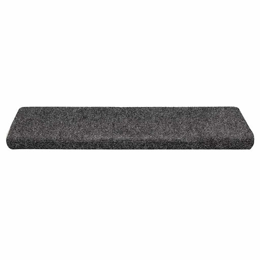 Vidaxl trapmatten zelfklevend 30 stuks 65x21x4 cm grijs rechthoekige rand