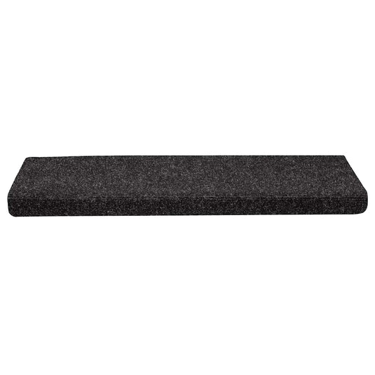 Vidaxl trapmatten zelfklevend 30 stuks 65x21x4 cm zwart rechthoekige rand