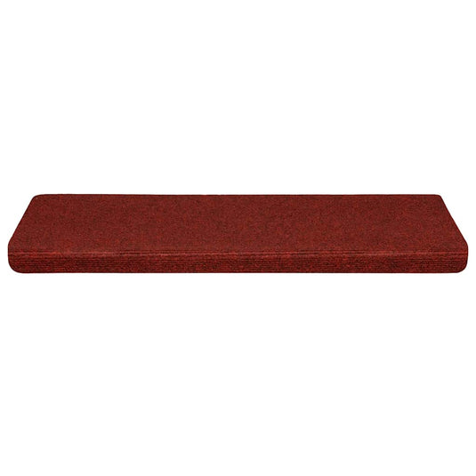 Vidaxl trapmatten zelfklevend 30 stuks 65x21x4 cm bordeaux rood rechthoekige rand