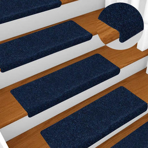 Vidaxl trapmatten zelfklevend 30 stuks 65x21x4 cm marineblauw met rechthoekige rand