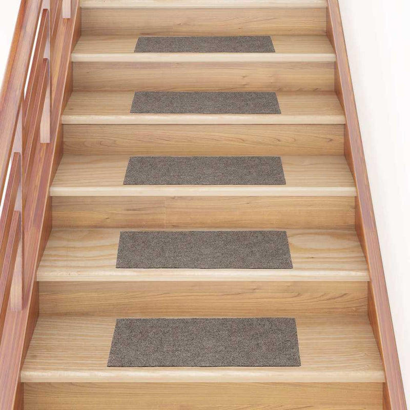 Afbeelding laden in galerijviewer, Vidaxl trapmatten zelfklevend 30 stuks 60x25 cm beige rechthoekig

