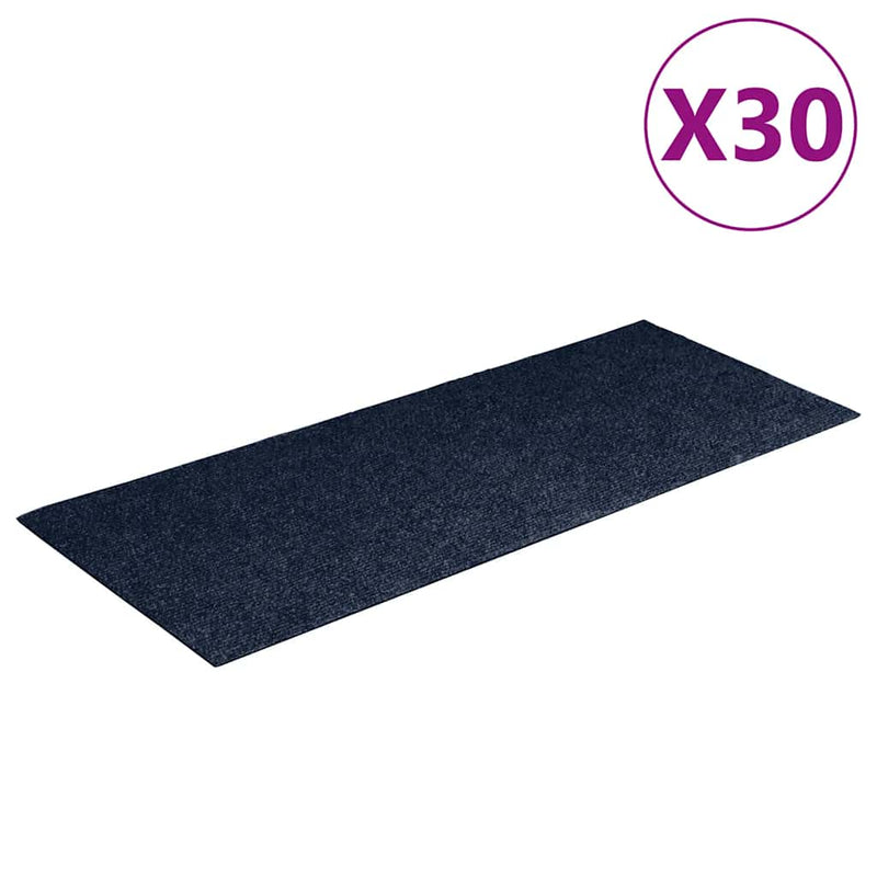ギャラリービューアに画像をロードする, Vidaxl trapmatten zelfklevend 30 stuks 60x25 cm marineblauw rechthoekig
