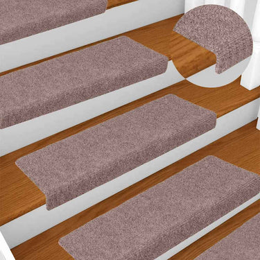 Vidaxl trapmatten zelfklevend 20 stuks 65x21x4 cm crème rechthoekige rand