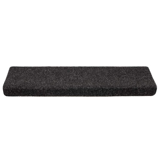 Vidaxl trapmatten zelfklevend 20 stuks 65x21x4 cm zwart rechthoekige rand