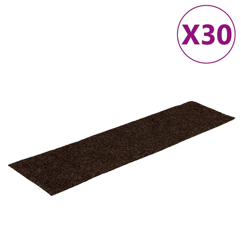 ギャラリービューアに画像をロードする, Vidaxl trapmatten zelfklevend 30 stuks 76x20 cm bruin rechthoekig
