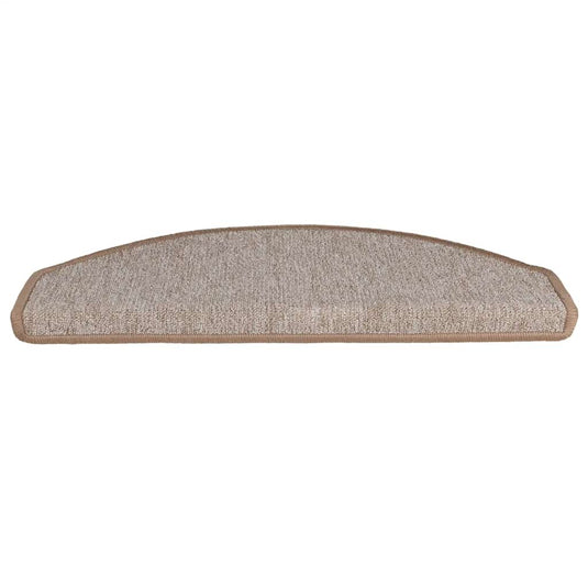 Vidaxl trapmatten 30 st 65x24x4 cm lichtbruin halfrond groot
