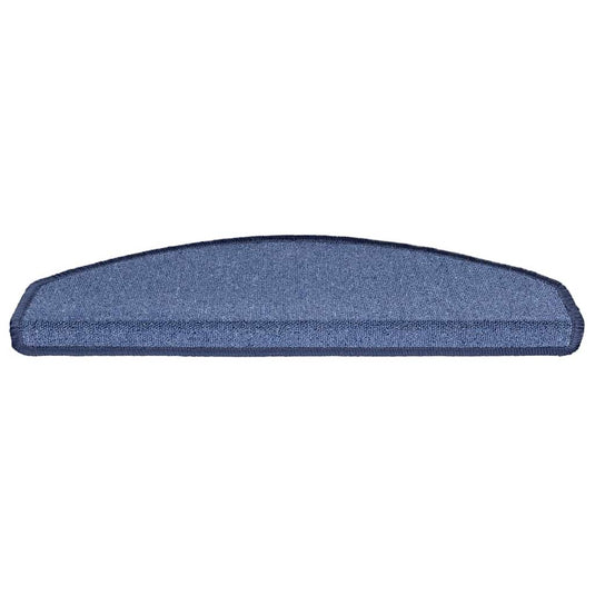Vidaxl trapmatten 30 st 65x24x4 cm blauw halfrond groot