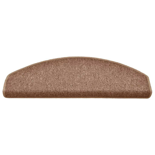 Vidaxl trapmatten 30 st 65x24x4 cm bruin halfrond groot