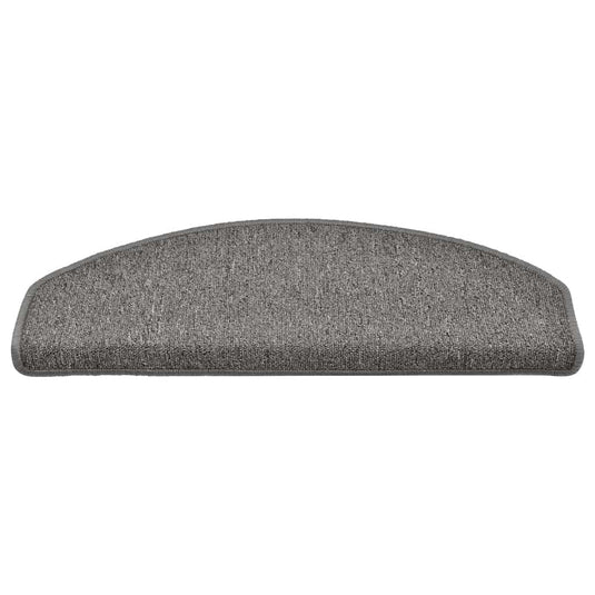 Vidaxl trapmatten 30 st 65x24x4 cm donkergrijs halfrond groot