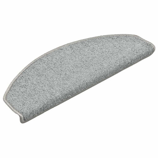Vidaxl trapmatten 30 st 65x24x4 cm lichtgrijs halfrond groot