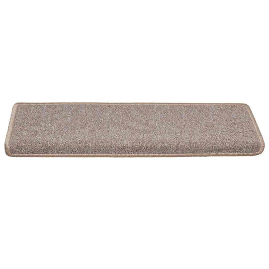 Vidaxl trapmatten 30 st 65x21x4 cm lichtbruin met rechthoekige rand