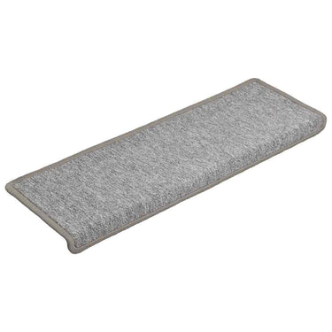 Vidaxl trapmatten 30 st 65x21x4 cm lichtgrijs met rechthoekige rand