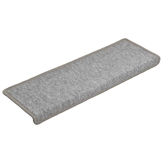 Vidaxl trapmatten 30 st 65x21x4 cm lichtgrijs met rechthoekige rand