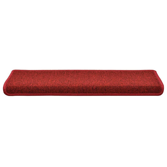 Vidaxl trapmatten 30 st 65x21x4 cm röd rechthoekige rand