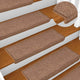 Vidaxl trapmatten 30 st 65x21x4 cm bruin rechthoekige rand
