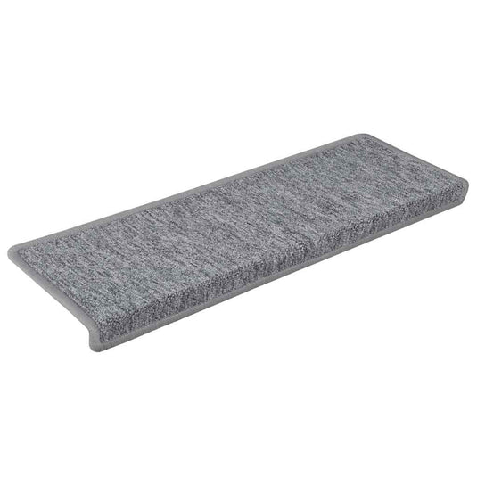 Vidaxl trapmatten 30 st 65x21x4 cm lichtgrijs met rechthoekige rand