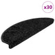 Vidaxl trapmatten 30 st 65x21x4 cm zwart halfrond groot