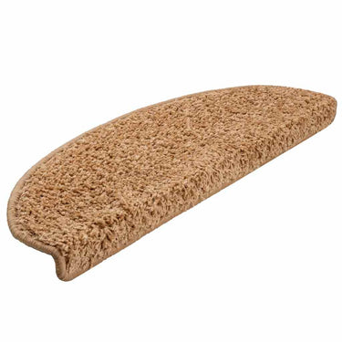 Vidaxl trapmatten 30 st 65x21x4 cm beige halfrond groot