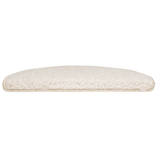 Vidaxl trapmatten 30 stuks 65x21x4 cm wit halfrond groot