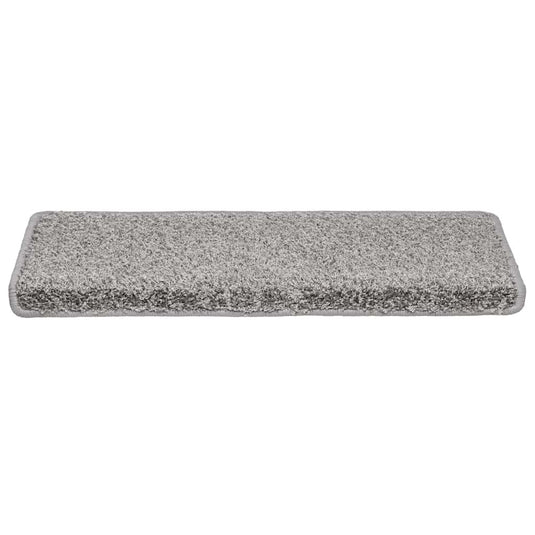 Vidaxl trapmatten 30 st 65x21x4 cm grijs rechthoekige rand