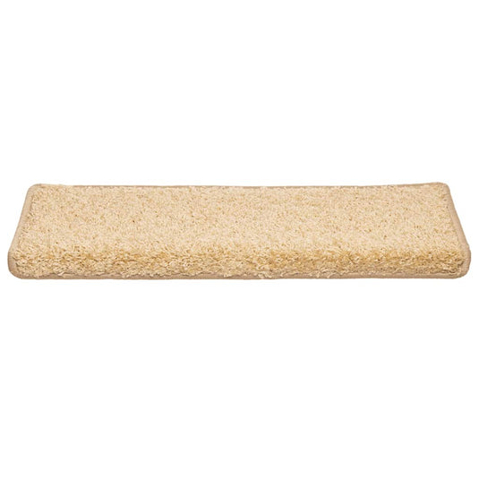 Vidaxl trapmatten 30 st 65x21x4 cm crème met rechthoekige rand