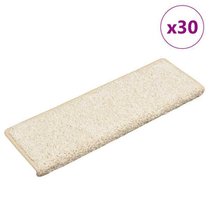 Vidaxl trapmatten 30 st 65x21x4 cm wit rechthoekige rand