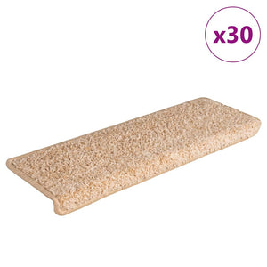 Vidaxl trapmatten 30 st 65x21x4 cm goud rechthoekige rand