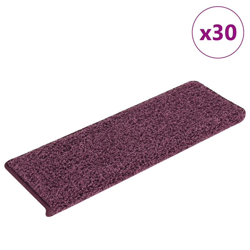 Afbeelding laden in galerijviewer, Vidaxl trapmatten 30 st 65x21x4 cm donkerpaars rechthoekige rand
