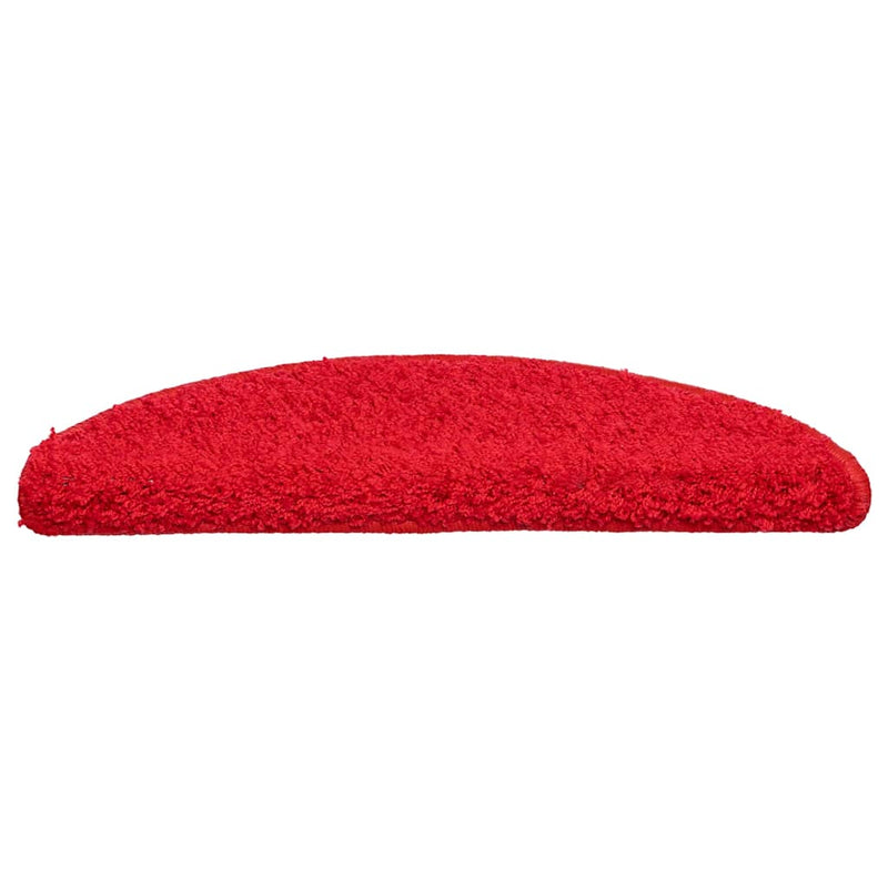 Afbeelding laden in galerijviewer, Vidaxl trapmatten 20 st 56x17x3 cm rood halfrond
