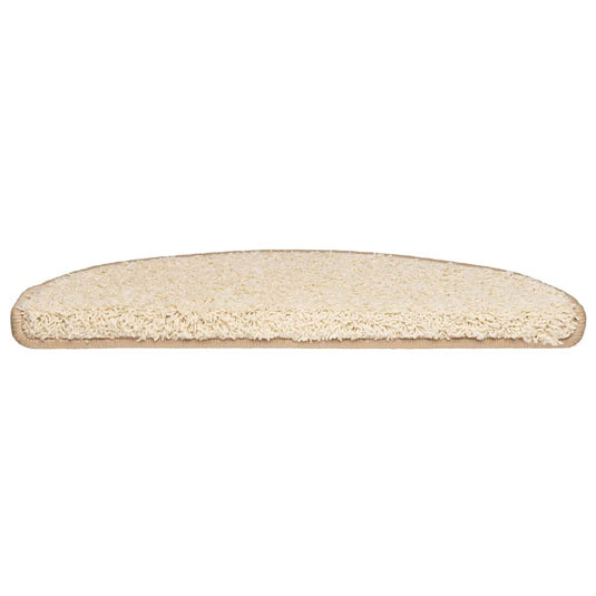 Vidaxl trapmatten 20 st 65x21x4 cm crème halfrond groot