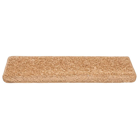 Vidaxl trapmatten 20 st 65x21x4 cm beige rechthoekige rand