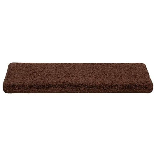 Vidaxl trapmatten 20 st 65x21x4 cm bruin rechthoekige rand